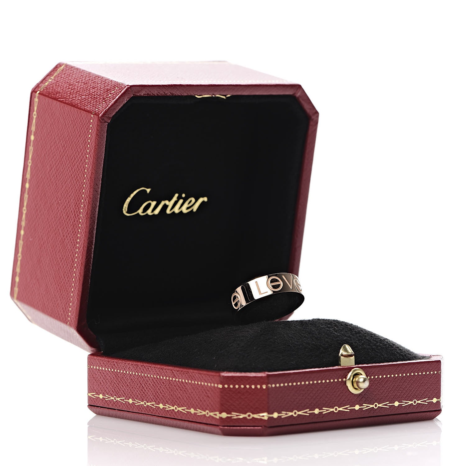 Cartier 18K Pink Gold 5.5mm Engraved LOVE Ring 52 6 6 of 6