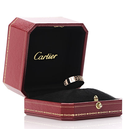 Cartier 18K Pink Gold 5.5mm Engraved LOVE Ring 52 6 6 of 6