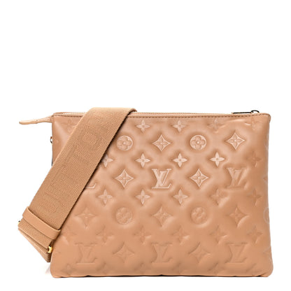 Louis Vuitton Lambskin Embossed Monogram Coussin PM Camel 1 of 5