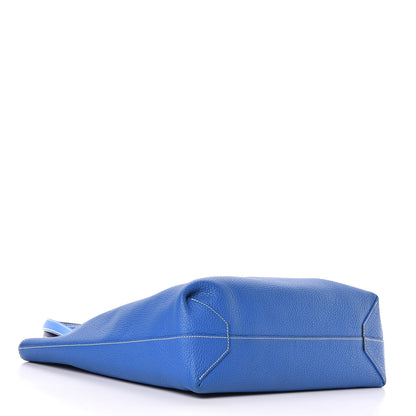 Hermes Taurillon Clemence Double Sens 45 Reversible Tote Bleu Encre Zellige 5 of 29
