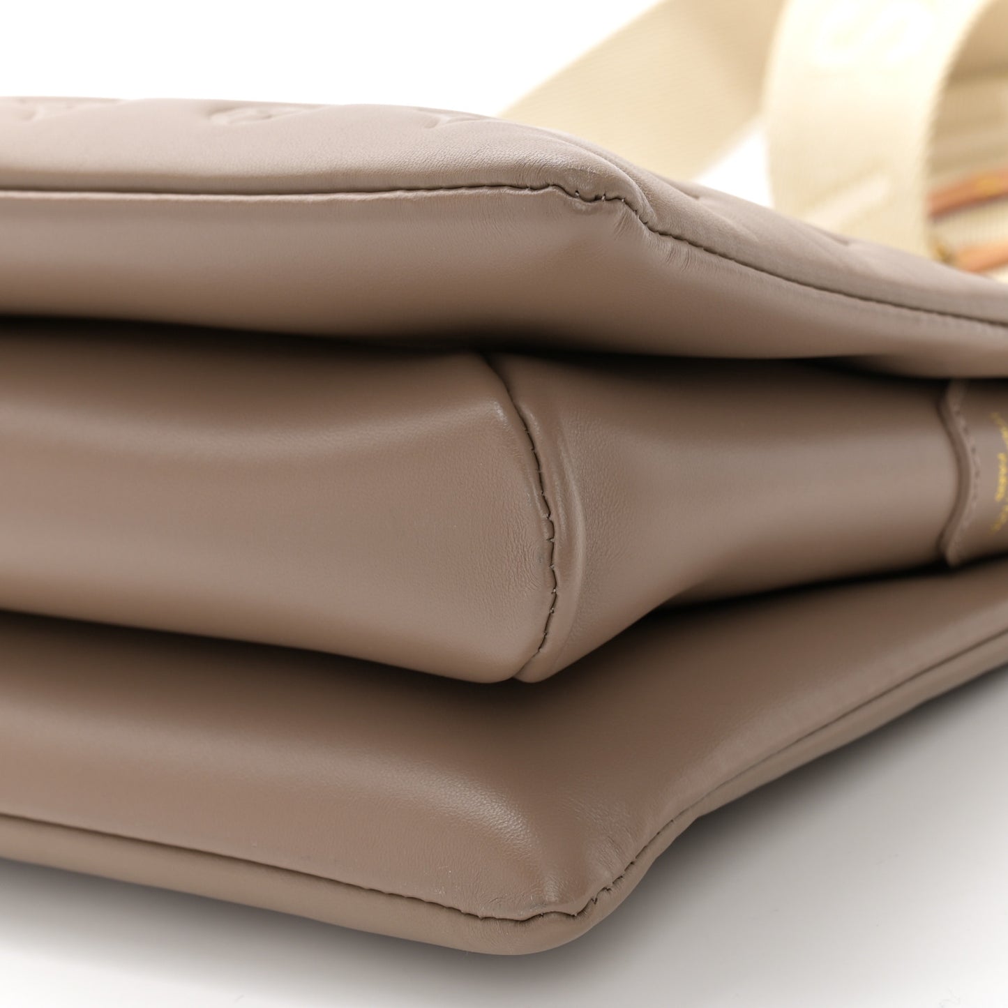 Lambskin Embossed Monogram Coussin PM Taupe