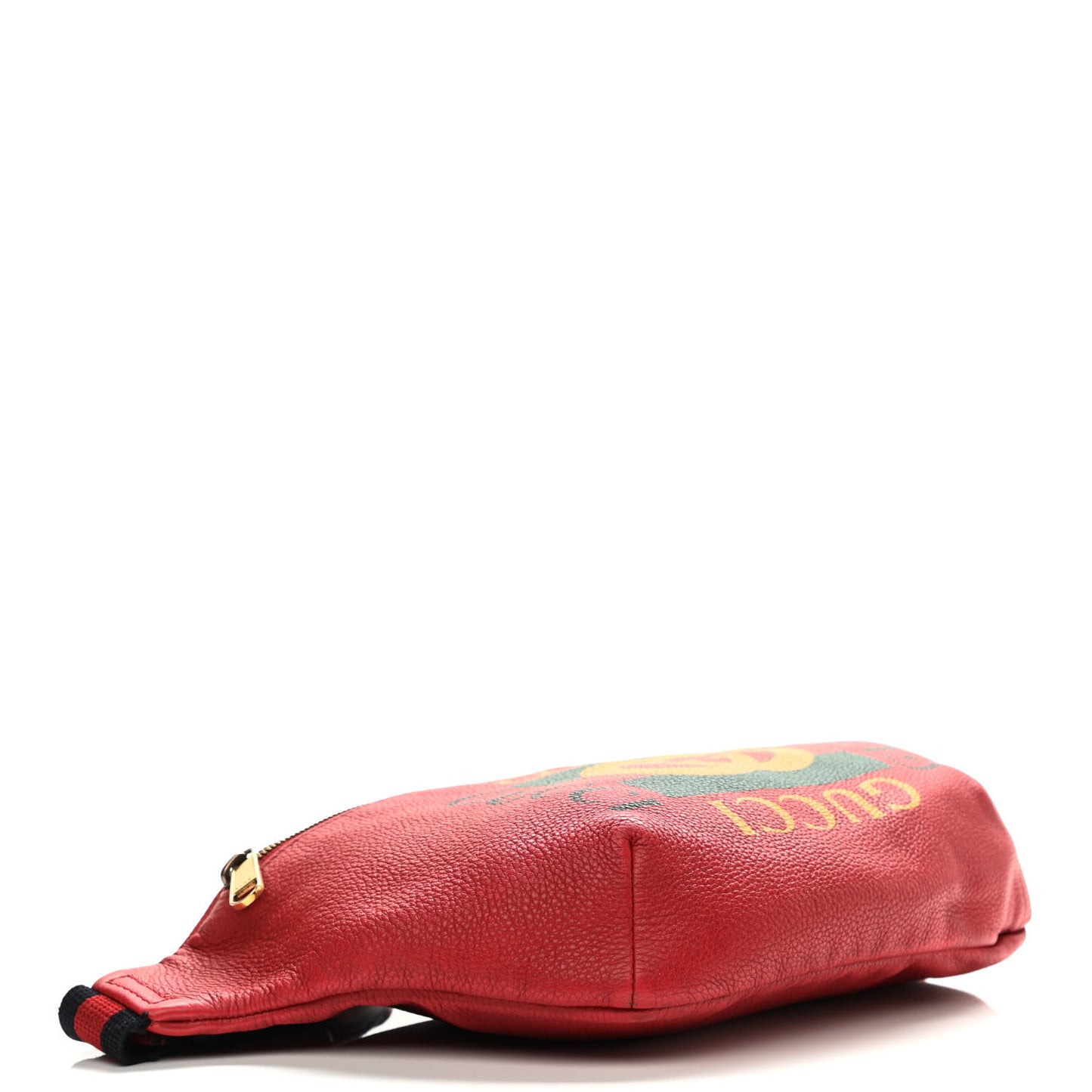Grained Calfskin Logo Belt Bag Hibiscus Red