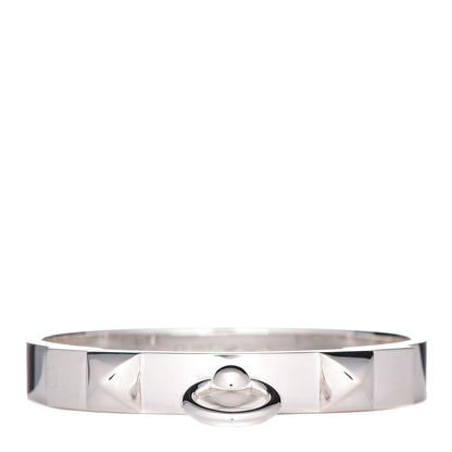 Hermes Sterling Silver PM Collier De Chien Bracelet LG 1 of 5