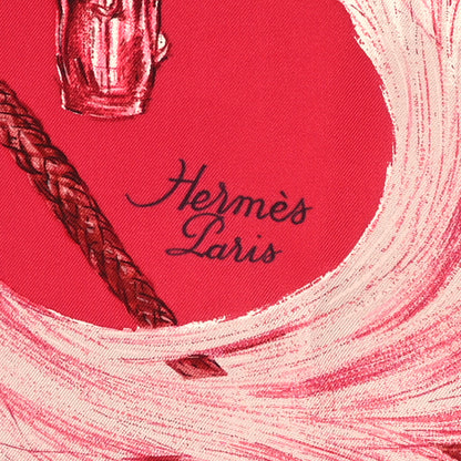Hermes Silk A Propos de Bottes Scarf 90 Framboise Cassis Violine 2 of 3