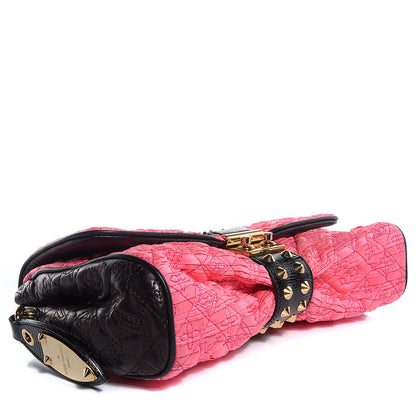 Louis Vuitton Satin Quilted Monogram Coquette Pochette Bunny Pink 4 of 7