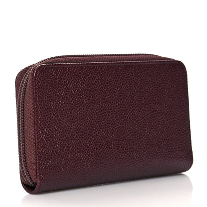 Chanel Caviar Small Timeless Zip Around Wallet Burgundy 3 of 9