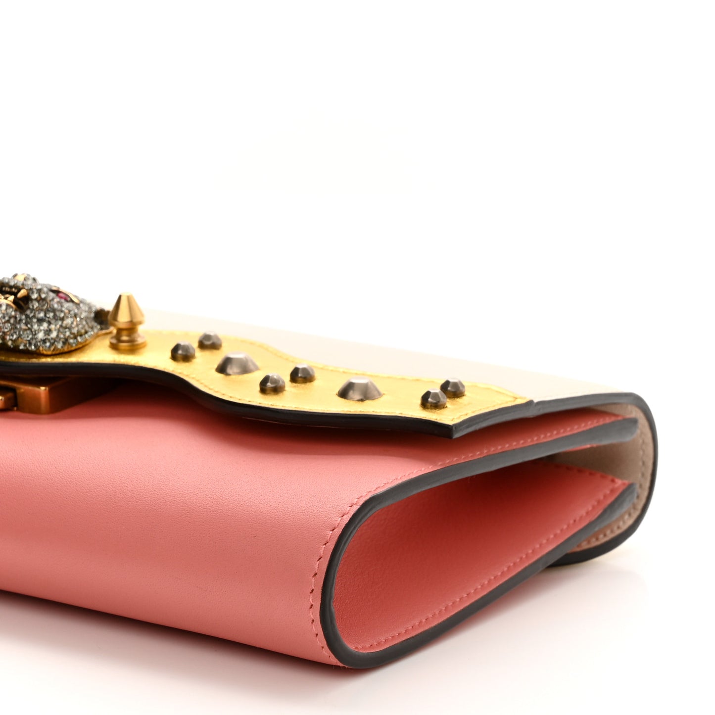 Calfskin Animalier Broadway Clutch Pink