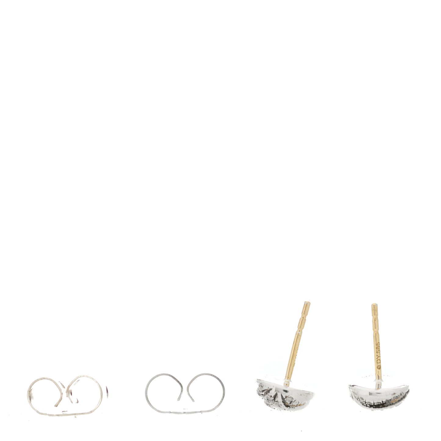 Sterling Silver Diamond Sculpted Cable Stud Earrings