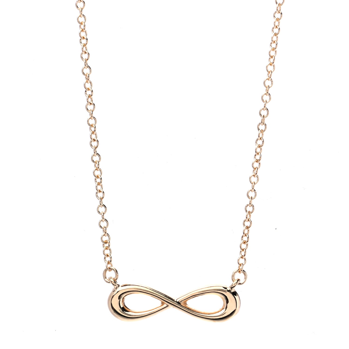 18K Yellow Gold Infinity Pendant Necklace