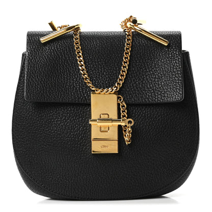 Chloe Grained Lambskin Mini Drew Shoulder Bag Black 8 of 10