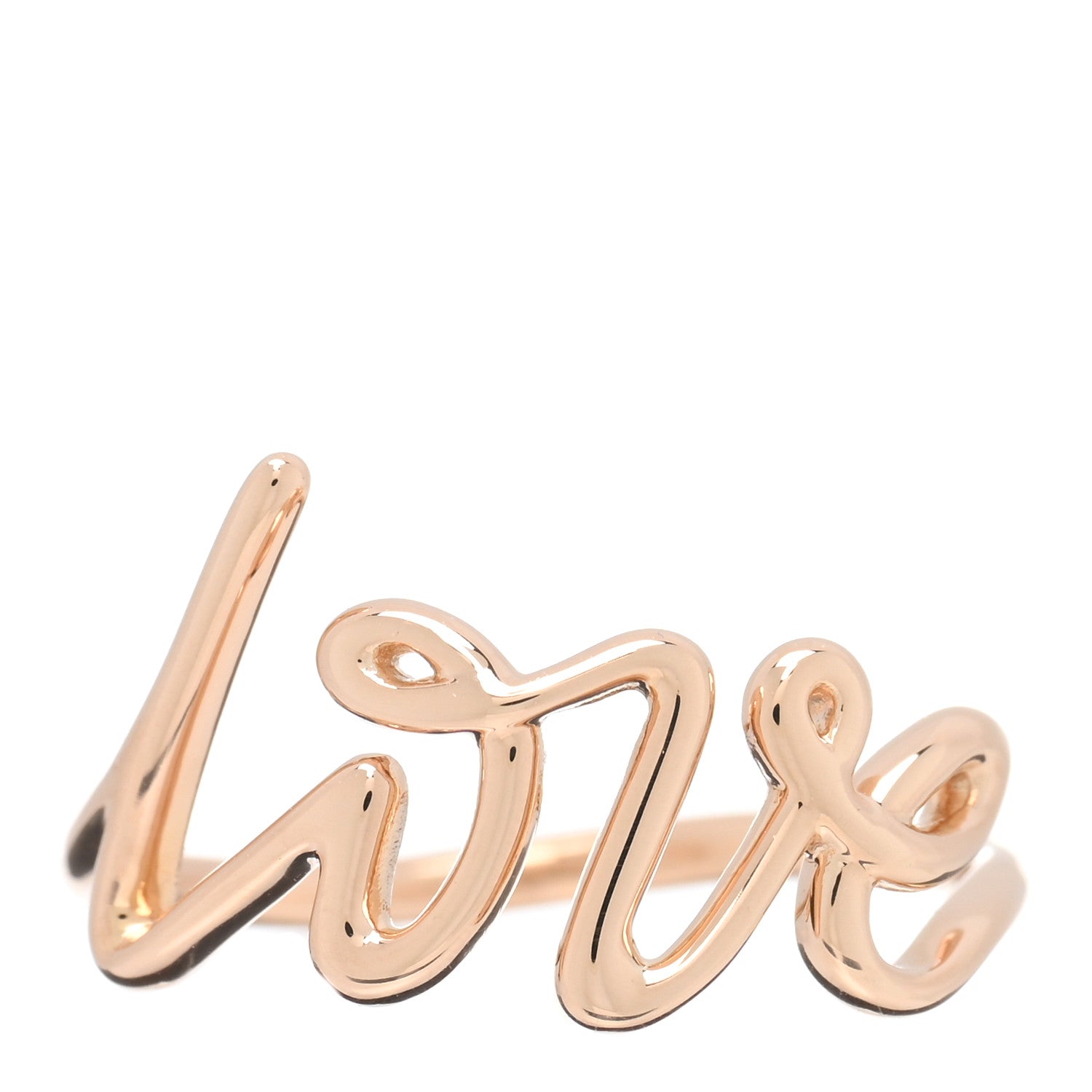 Tiffany 18K Rose Gold Paloma's Graffiti Love Ring 50 5.5 1 of 4