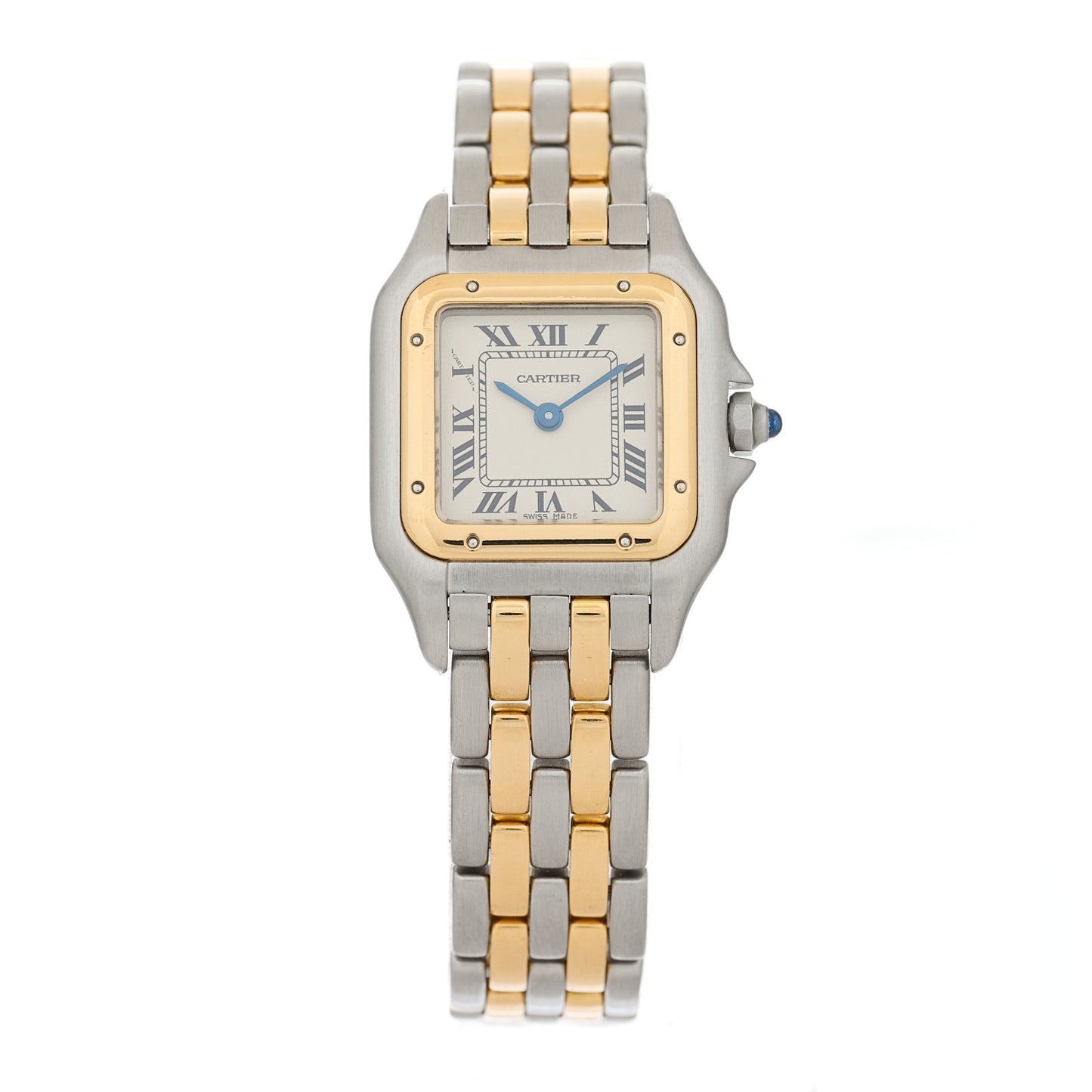 Stainless Steel 18K Yellow Gold 22mm Panthere Quartz Watch
