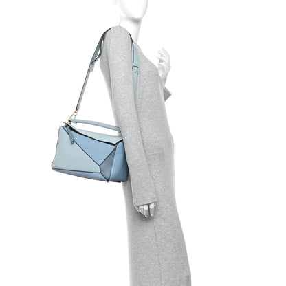 Loewe Calfskin Medium Puzzle Bag Aqua Light Blue Stone Blue 2 of 11