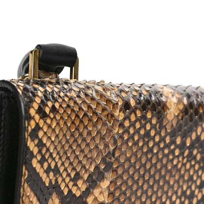 Celine Snakeskin Suede Trapeze Brown 8 of 9