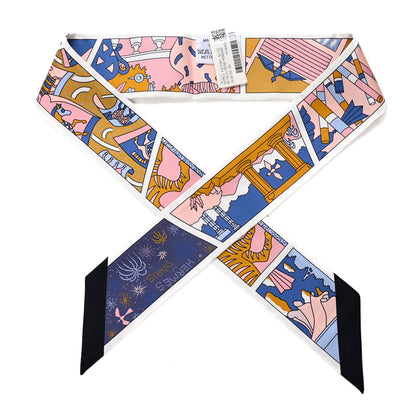 Hermes Silk Factory Suite Twilly Bleu Rose Mordore 1 of 4