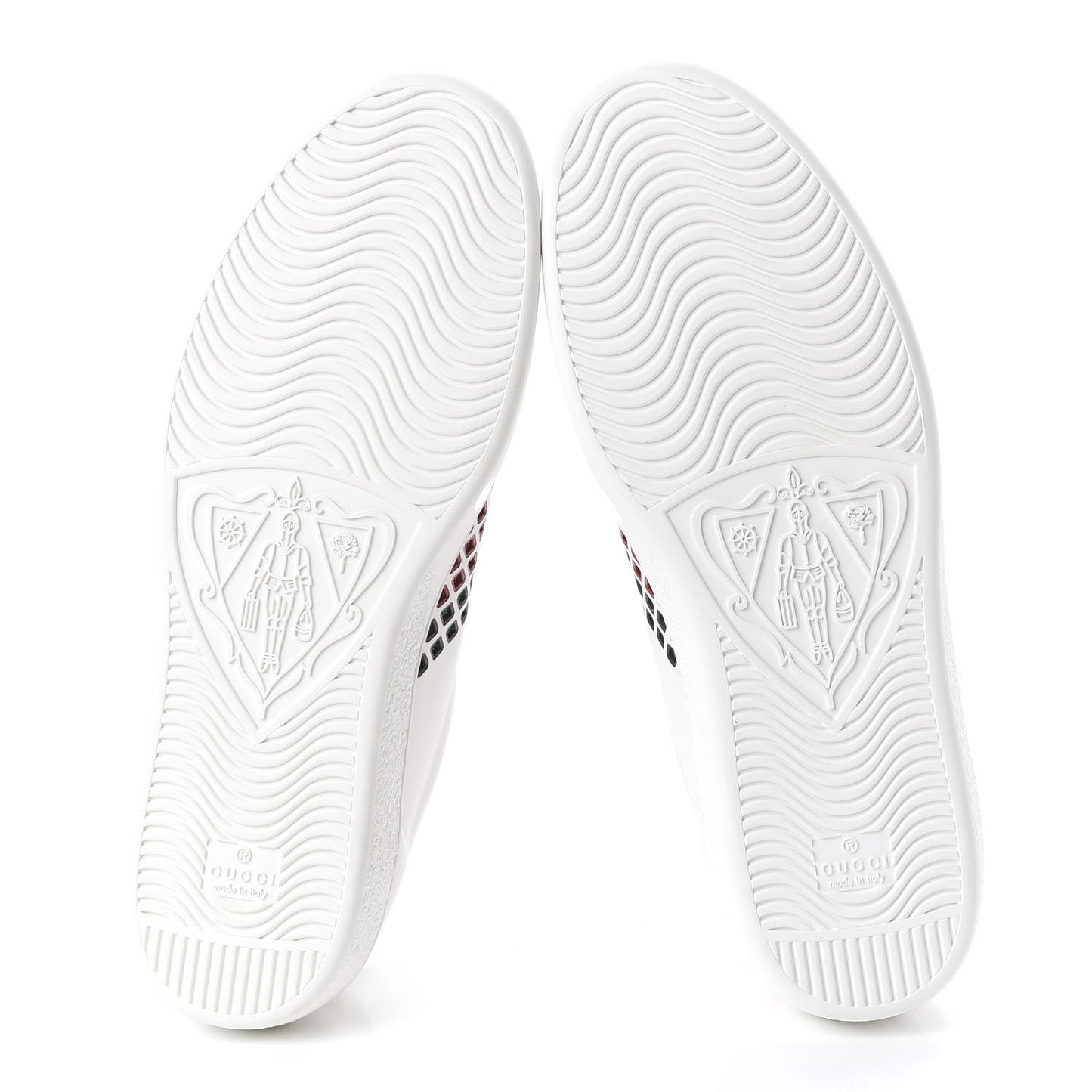 Calfskin Mens Ace Sneakers 9.5 White Green