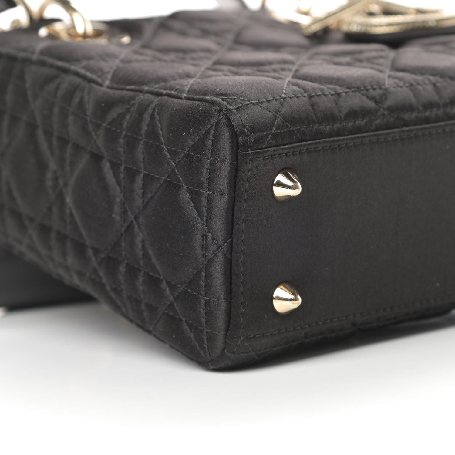 Christian Dior Satin Swarovski Crystal Cannage My ABC Lady Dior Black 9 of 11