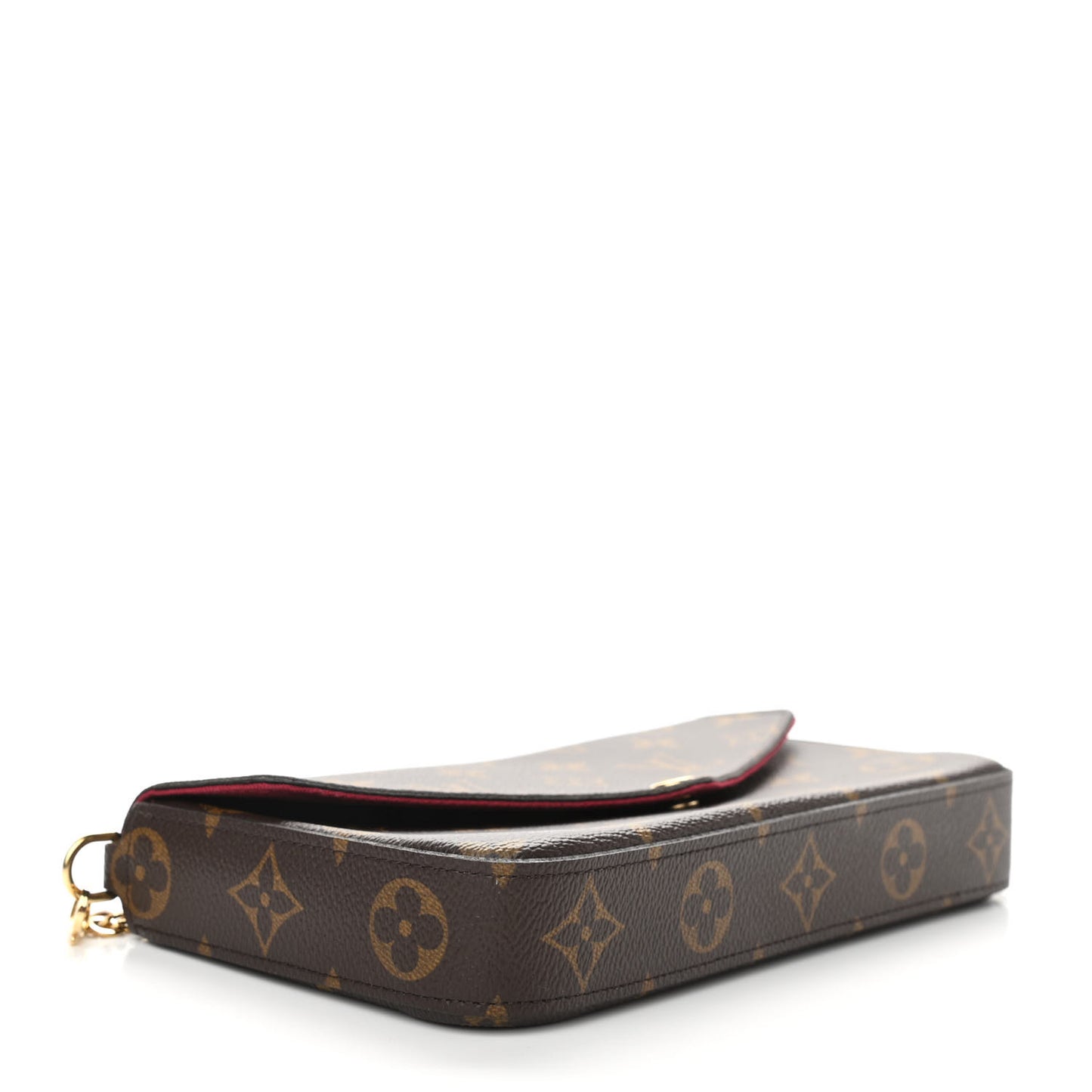 Monogram Pochette Felicie Chain Wallet Fuchsia