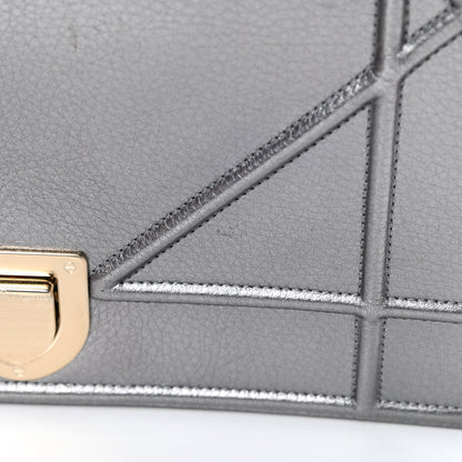 Christian Dior Metallic Grained Calfskin Medium Diorama Flap Bag Silver 13 of 17