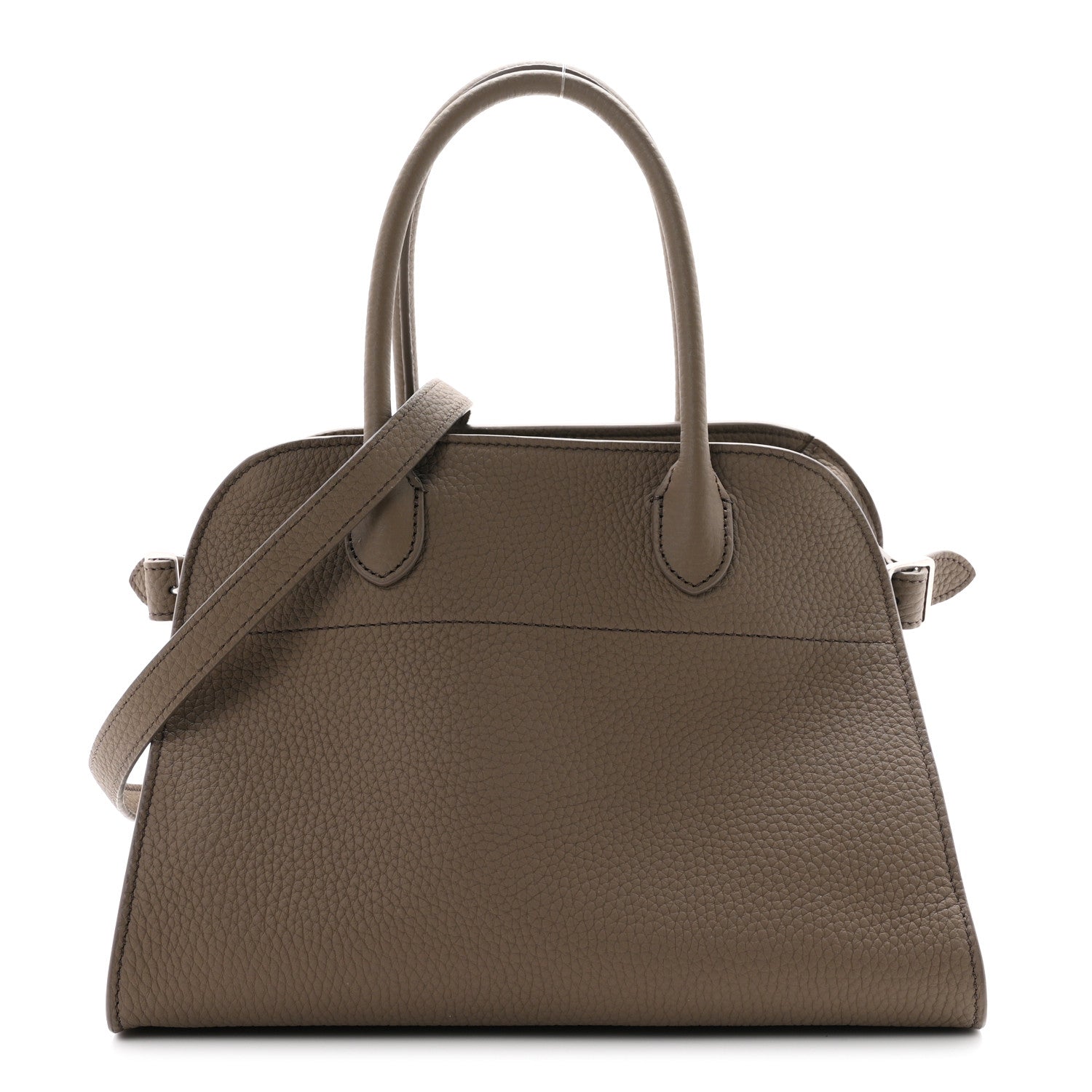 The Row Grained Calfskin Soft Margaux 10 Bag Smoked Taupe 1 of 9