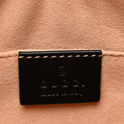 Gucci Calfskin Matelasse Mini GG Marmont Chain Shoulder Bag Black 6 of 8