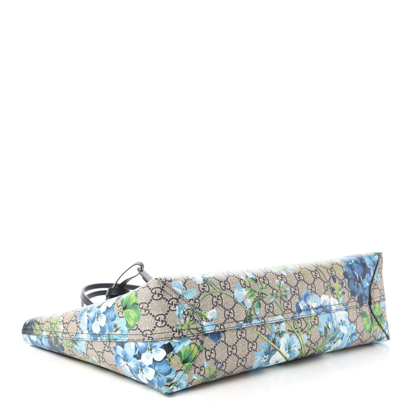 GG Supreme Monogram Blooms Medium Reversible Tote Beige Blue Navy