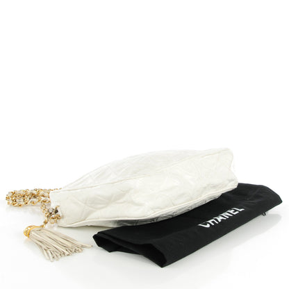 Chanel Lambskin Quilted Tassel Camera Case White 10 of 15