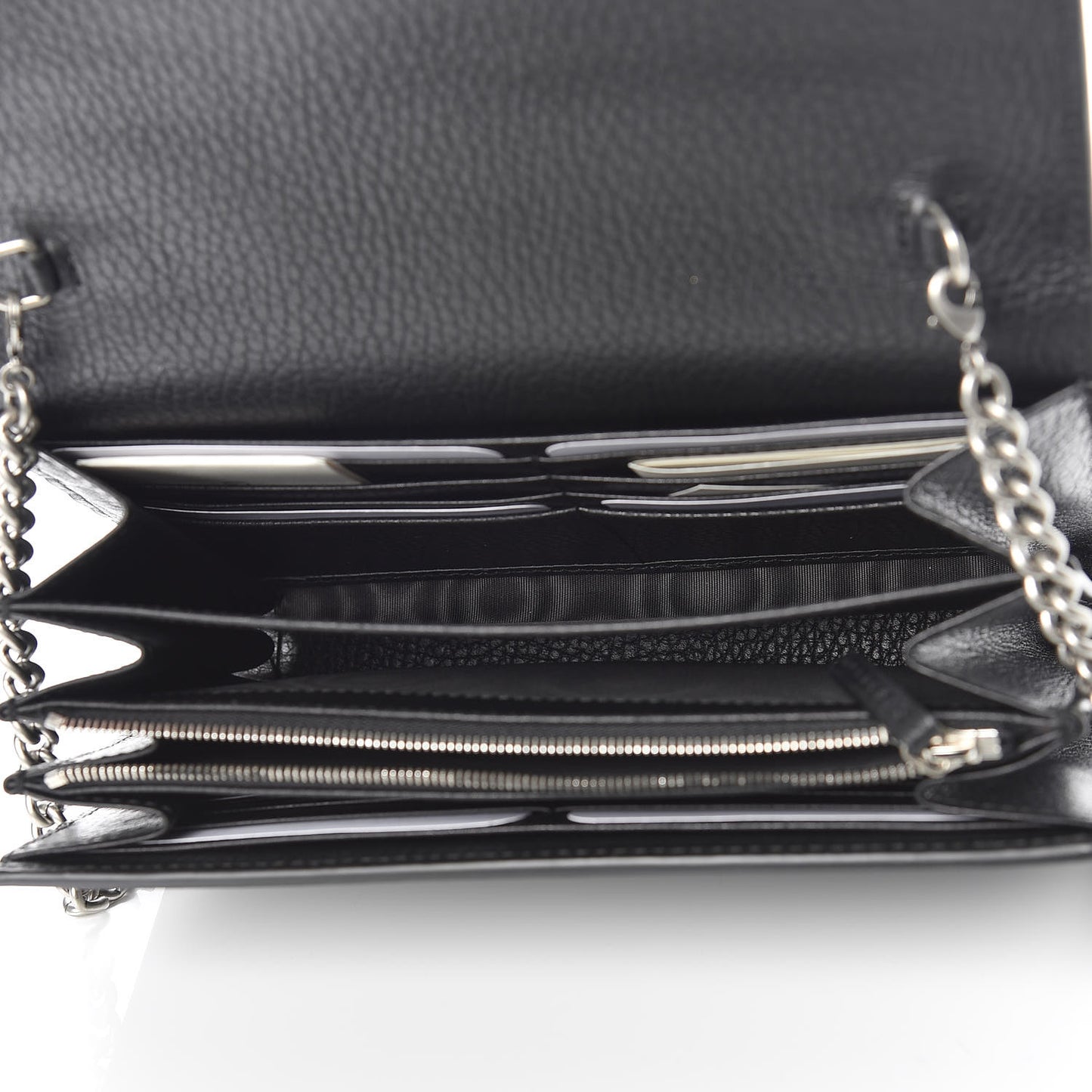 Calfskin Mini Dionysus Chain Wallet Black