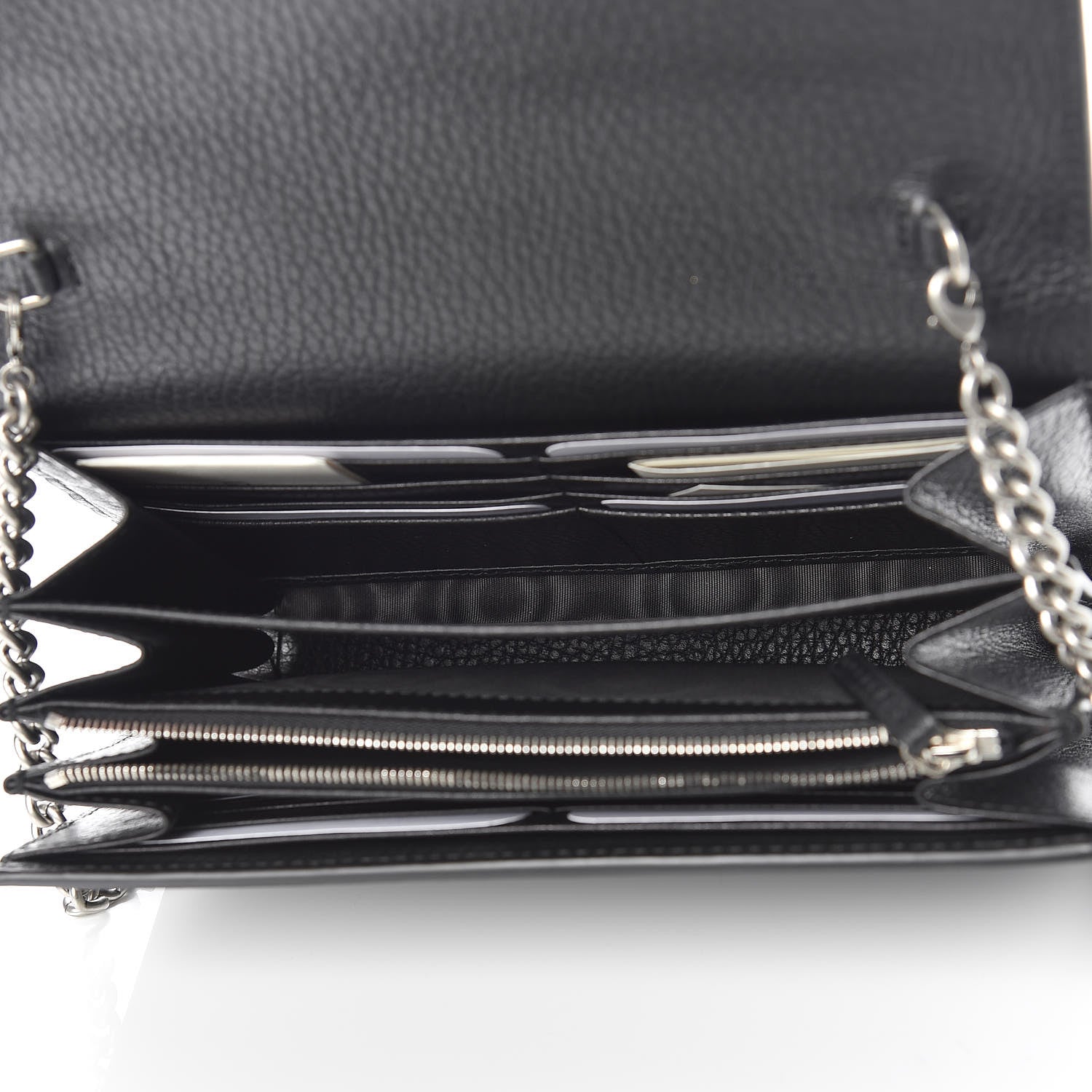 Gucci Calfskin Mini Dionysus Chain Wallet Black 5 of 11