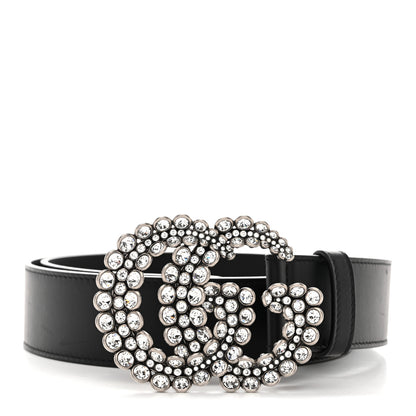 Gucci Calfskin Crystal Double G 40mm Belt 90 36 Black 1 of 5