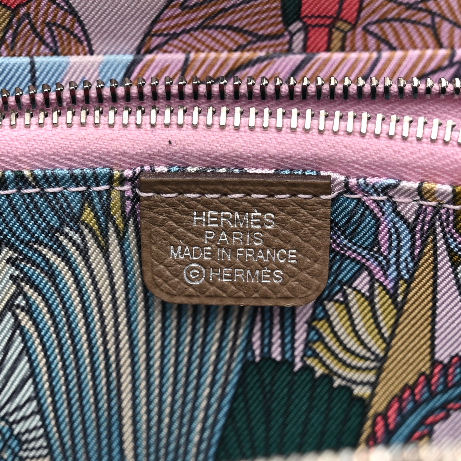 Hermes Epsom Silk'in Compact Wallet Etoupe 6 of 8