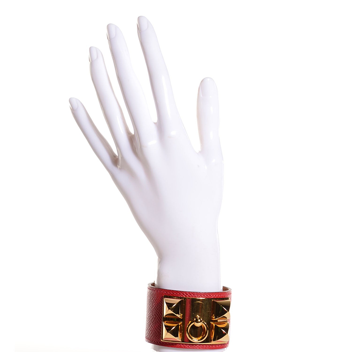 Hermes Epsom Collier De Chien CDC Bracelet S Rouge Casaque 2 of 6