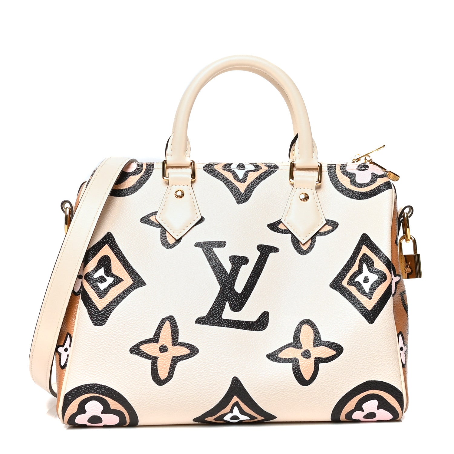 Louis Vuitton Monogram Giant Wild At Heart Speedy Bandouliere 25 Creme 1 of 11