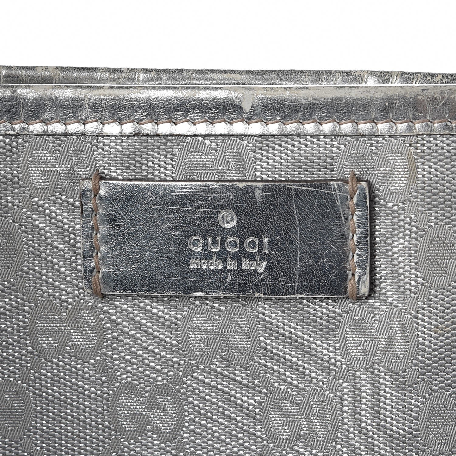 Gucci Metallic Monogram Travel Bag Silver 6 of 19