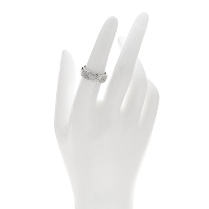 Chanel 18K White Gold Diamond Small Coco Crush Ring 53 6.5 2 of 4