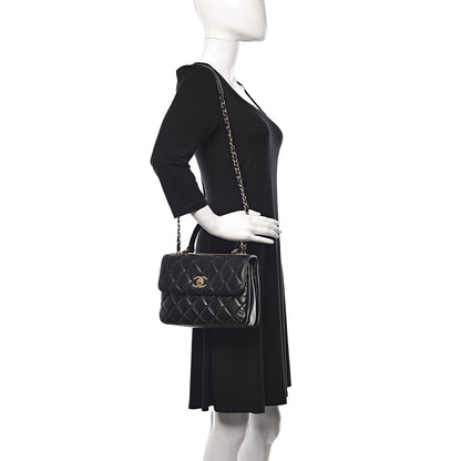 Chanel Lambskin Quilted Small Trendy CC Dual Handle Flap Bag Black 2 of 11