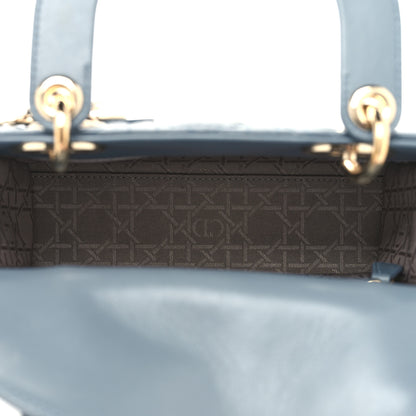 Christian Dior Lambskin Cannage Small Lucky Badges My Lady Dior Cloud Blue 10 of 12