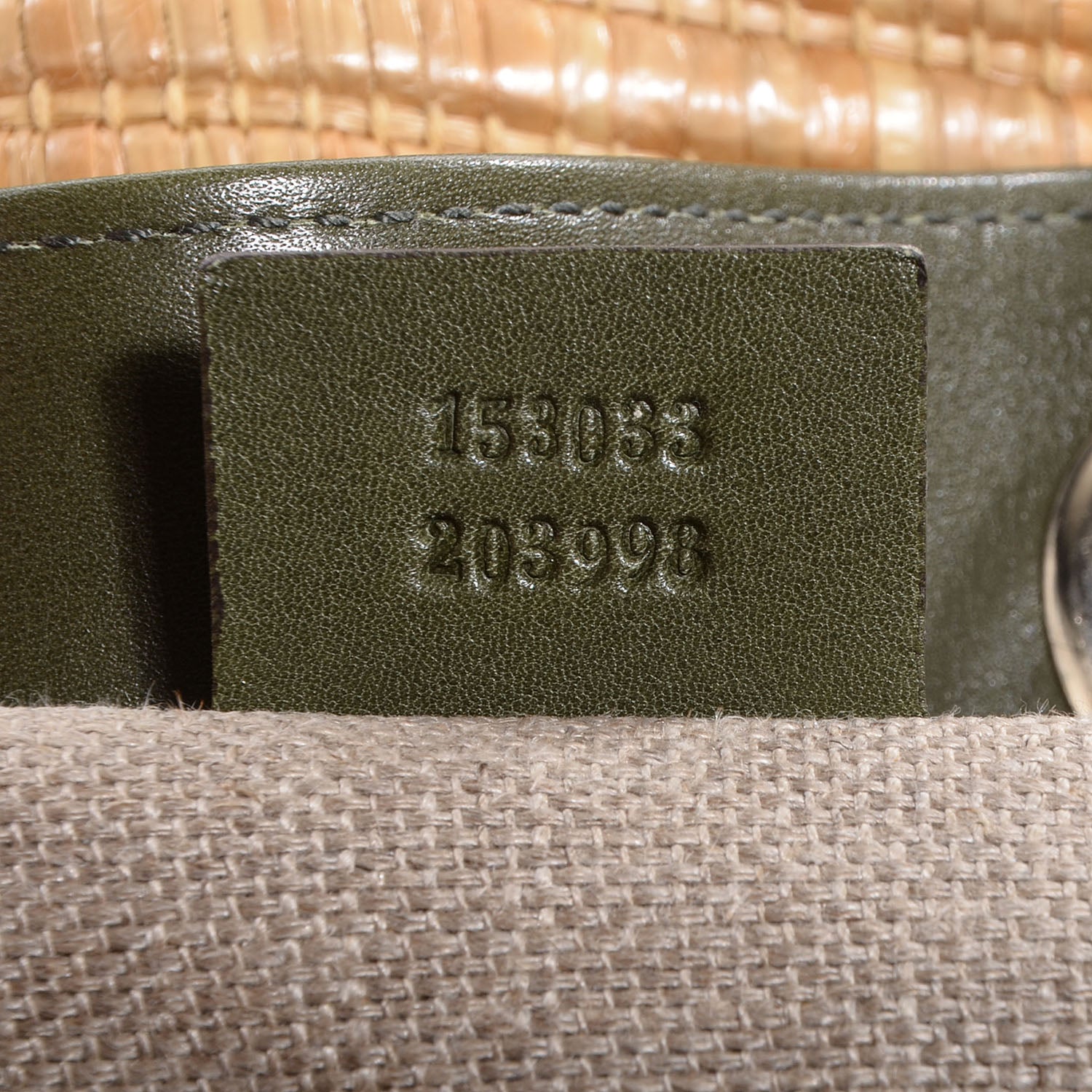 Gucci Natural Straw Leather Positano Tote 6 of 7
