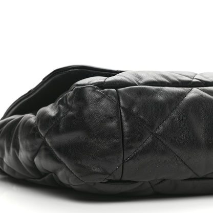 Chanel Goatskin Quilted Maxi Chanel 19 Flap Black 9 of 12