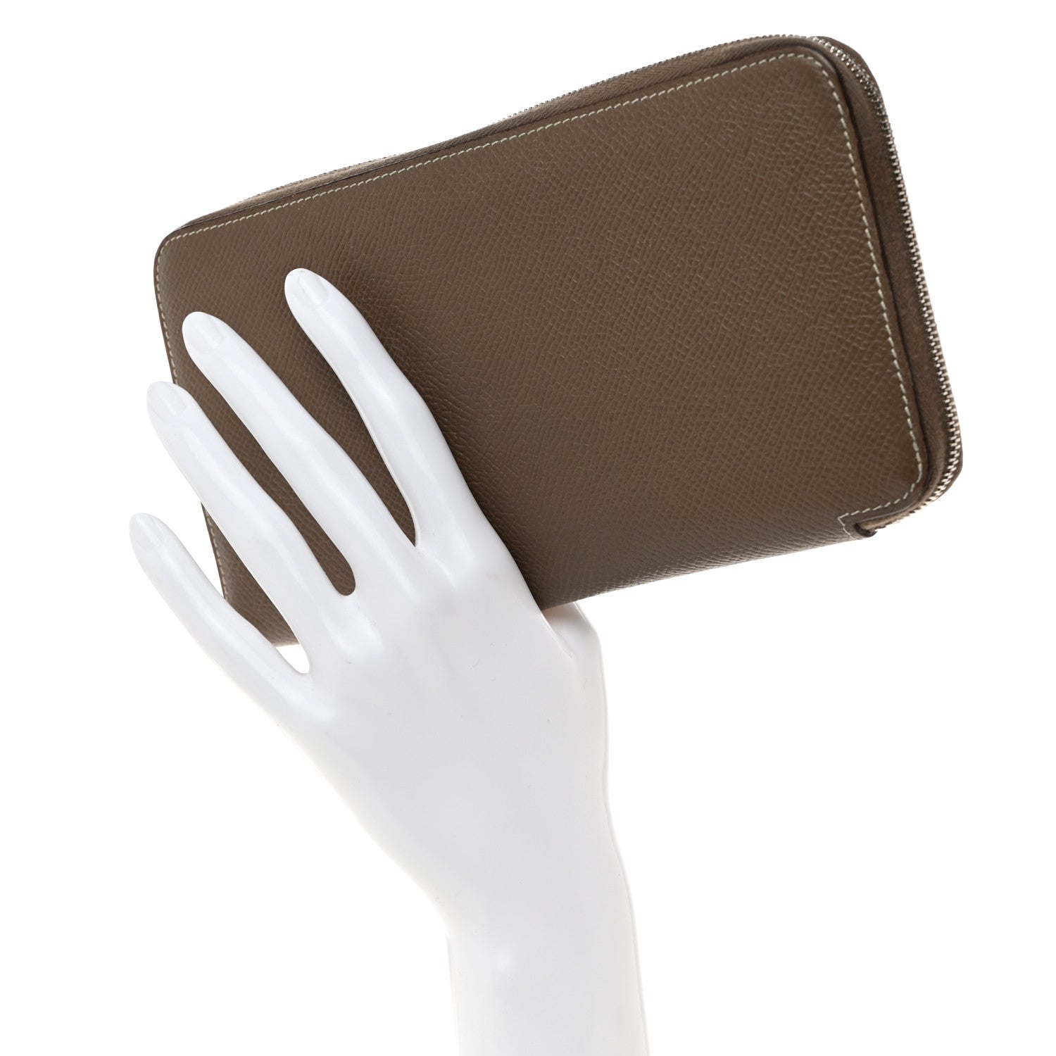 Hermes Epsom Silk'In Wallet Etoupe 2 of 7