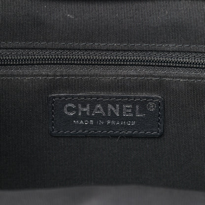 Chanel Calfskin Quilted Ultra Pocket Shopping Tote Black 6 of 13