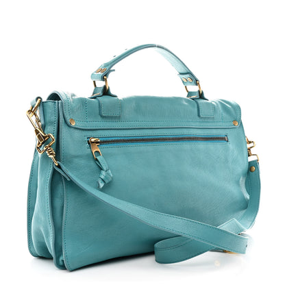 Proenza Schouler Lambskin Large PS1 Satchel Lagoon 3 of 12