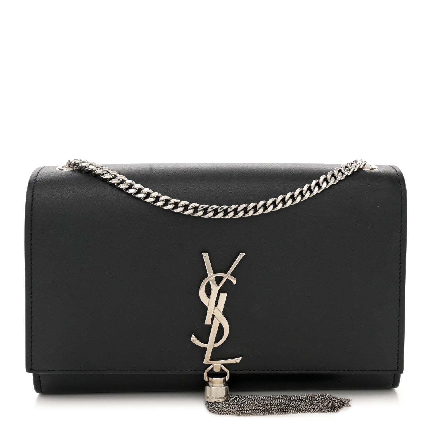 Saint Laurent Smooth Calfskin Medium Classic Monogram Kate Tassel Satchel Black 1 of 13