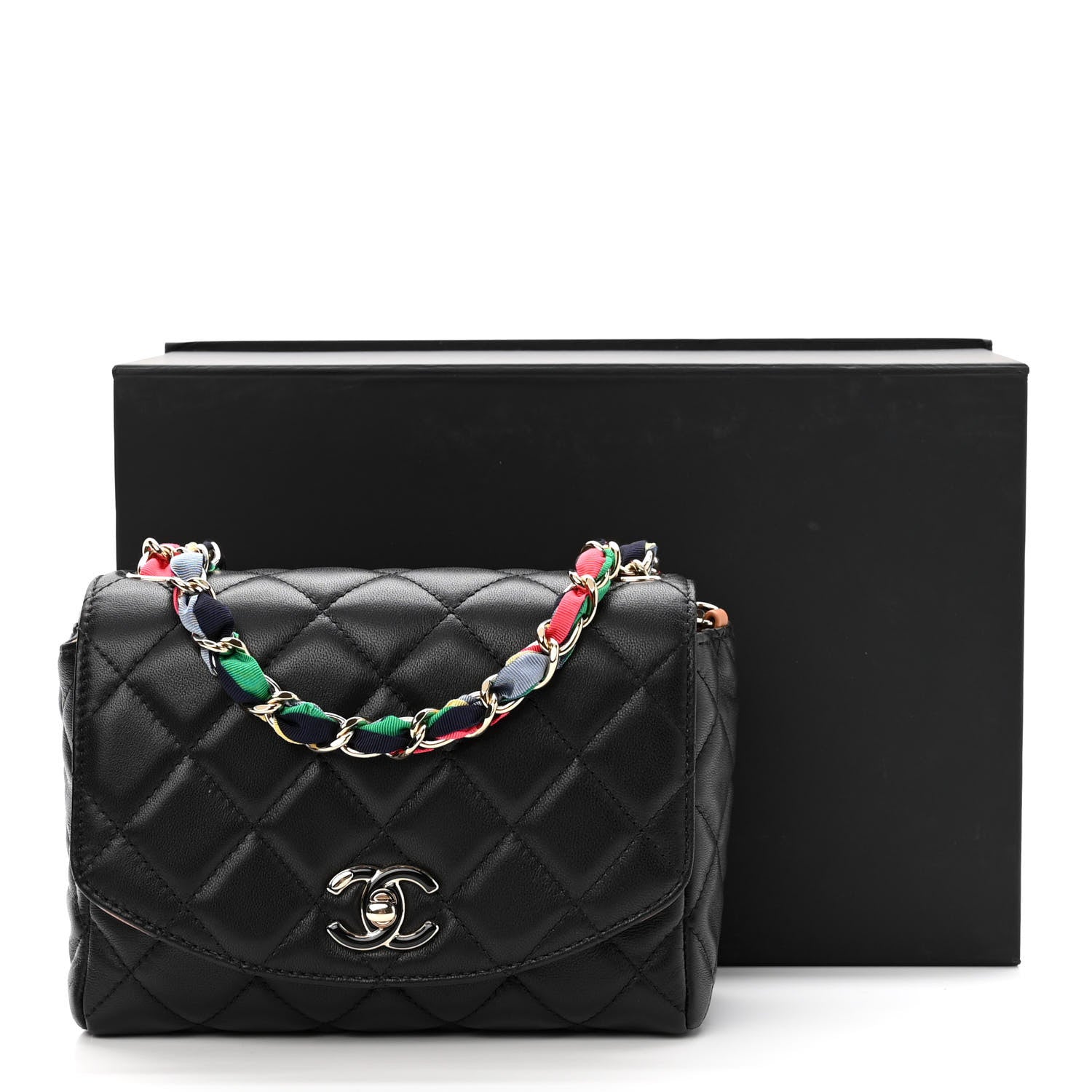 Chanel Lambskin Mixed Fibers Quilted Cocovado Flap Black 12 of 12
