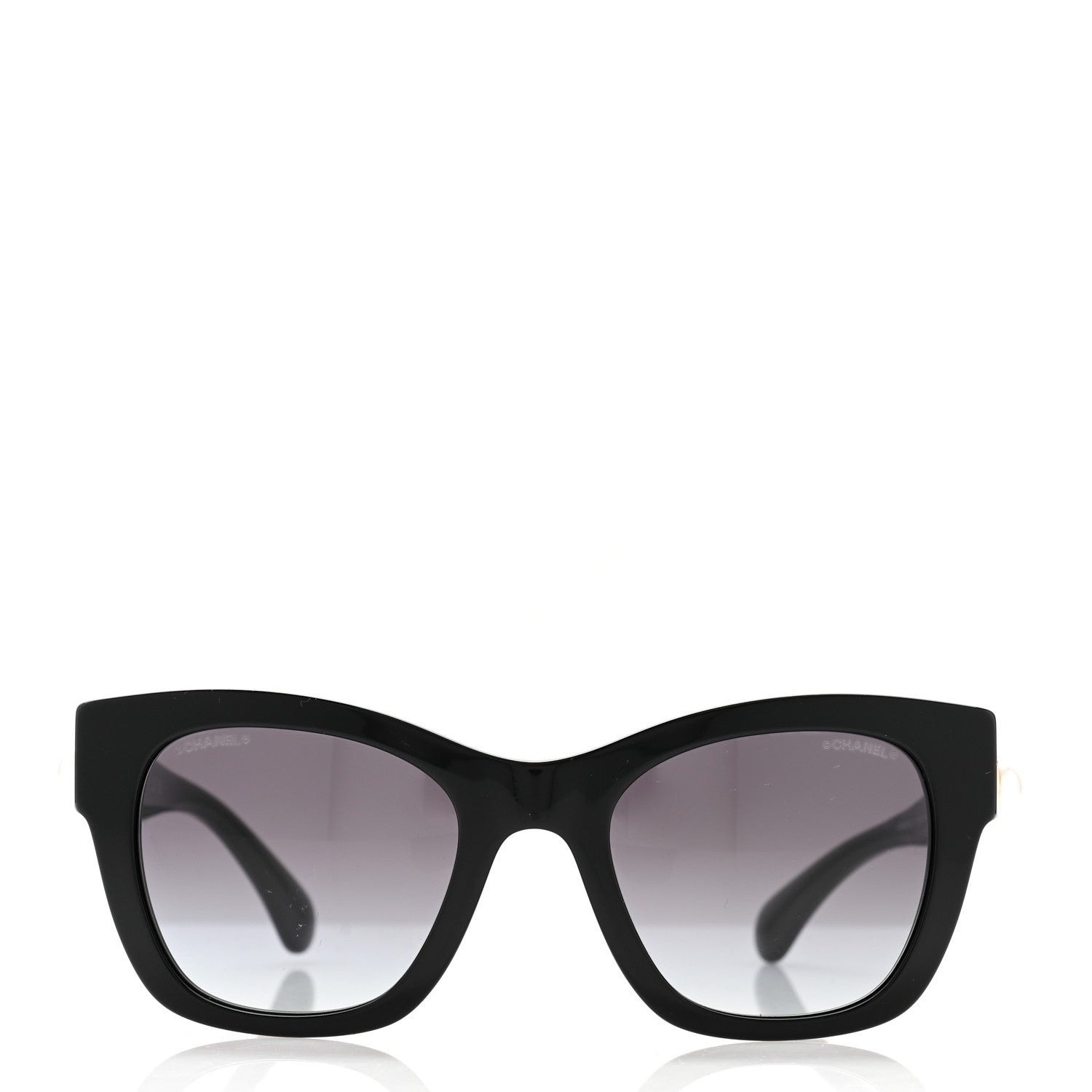 Chanel Acetate Square CC Heart Sunglasses 5478-A Black 2 of 7