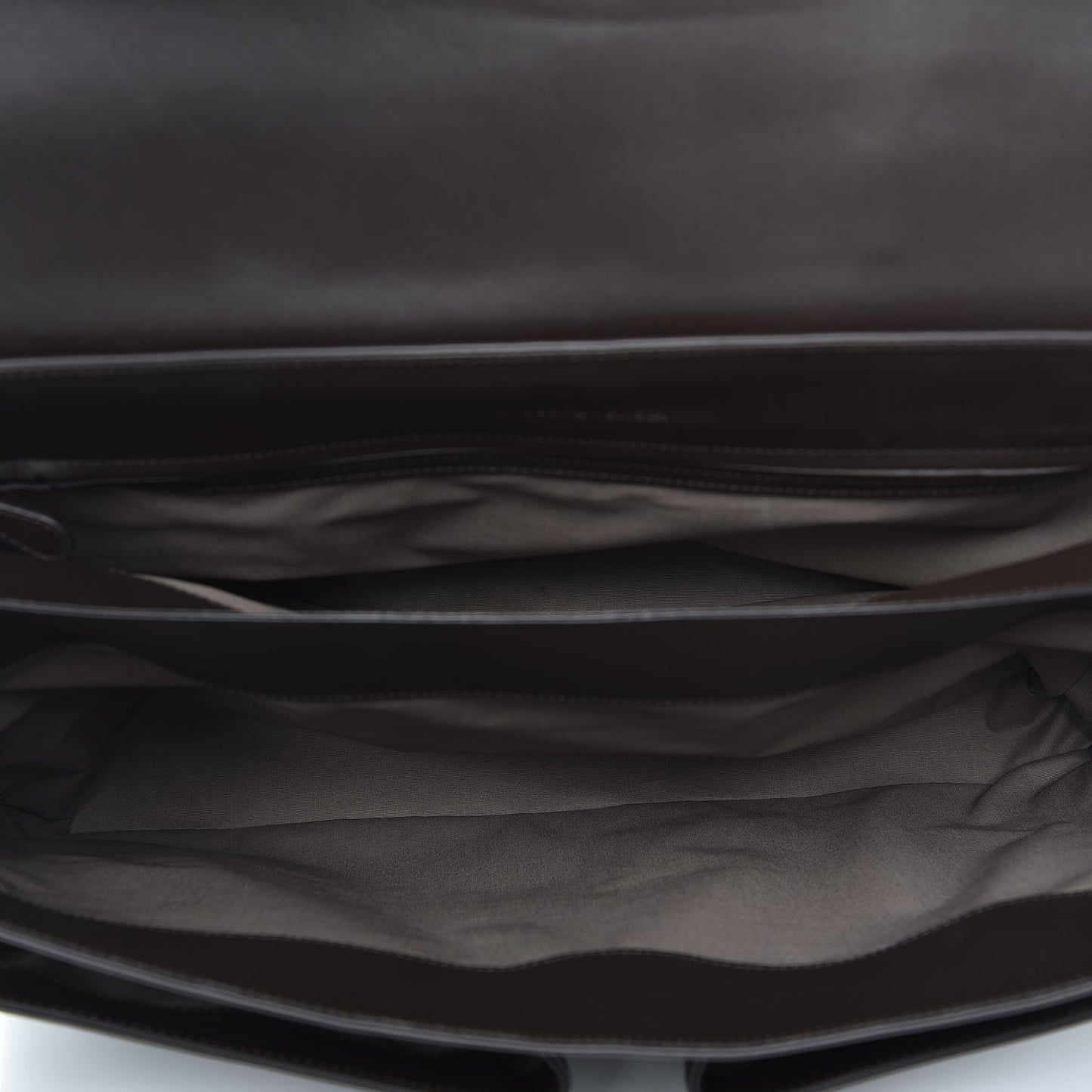 Calfskin Intrecciato Briefcase Ebano