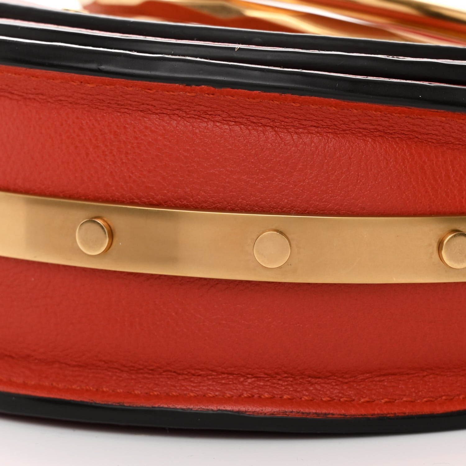 Chloe Calfskin Small Nile Bracelet Minaudiere Bag Earthy Red 11 of 11