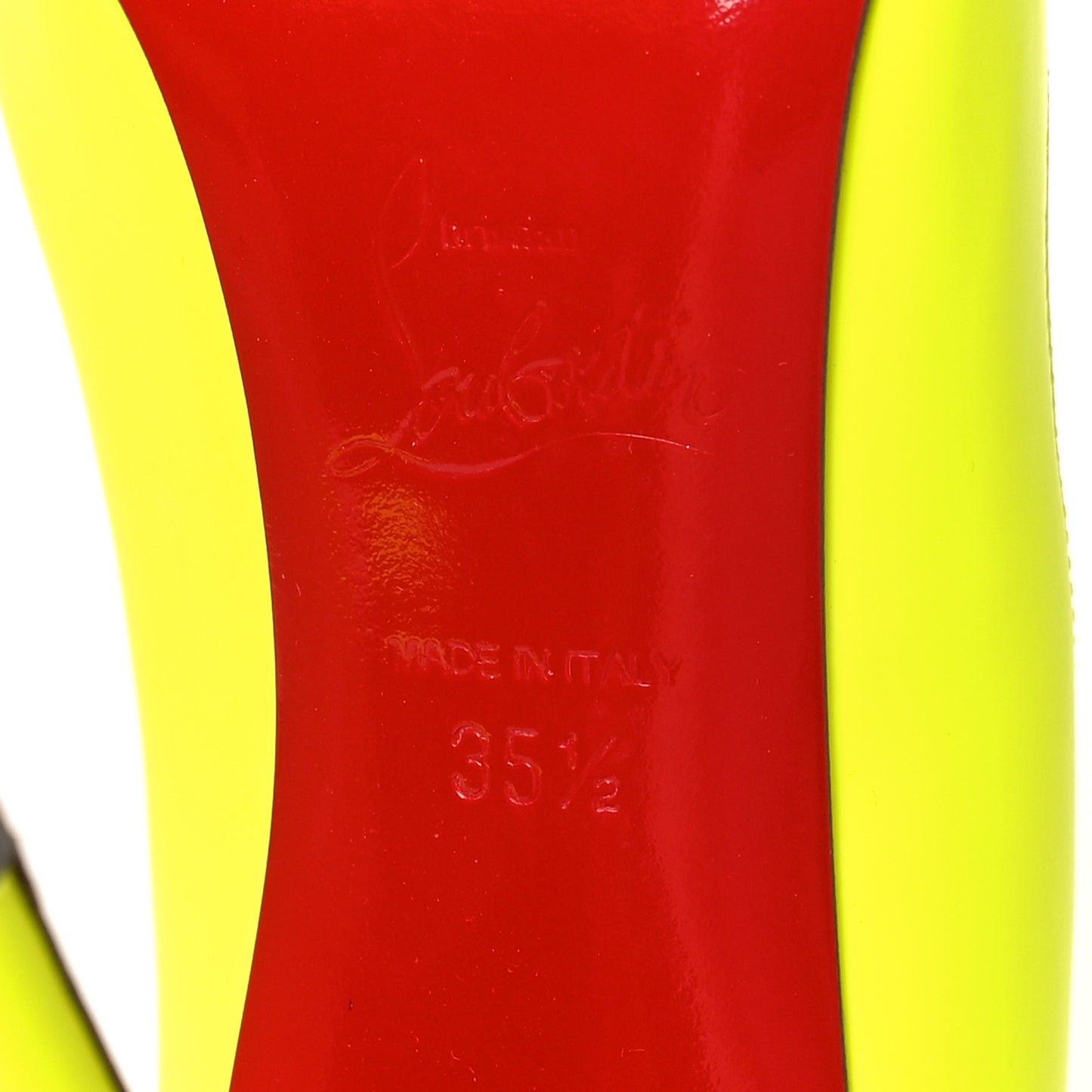 Calfskin Hot Chick 100 Pumps 35.5 Fluo Yellow