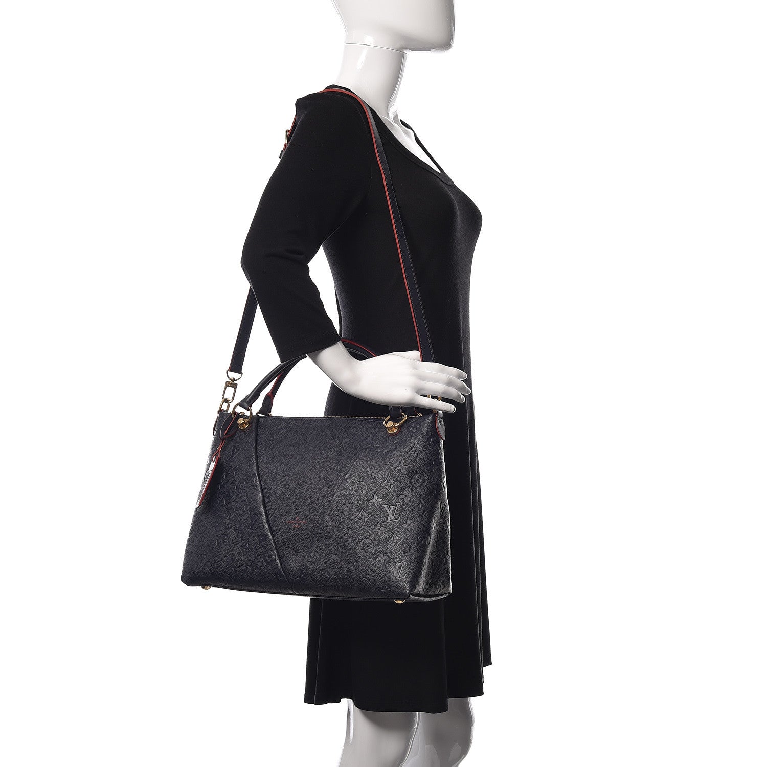 Louis Vuitton Empreinte V Tote MM Marine Rouge 2 of 9