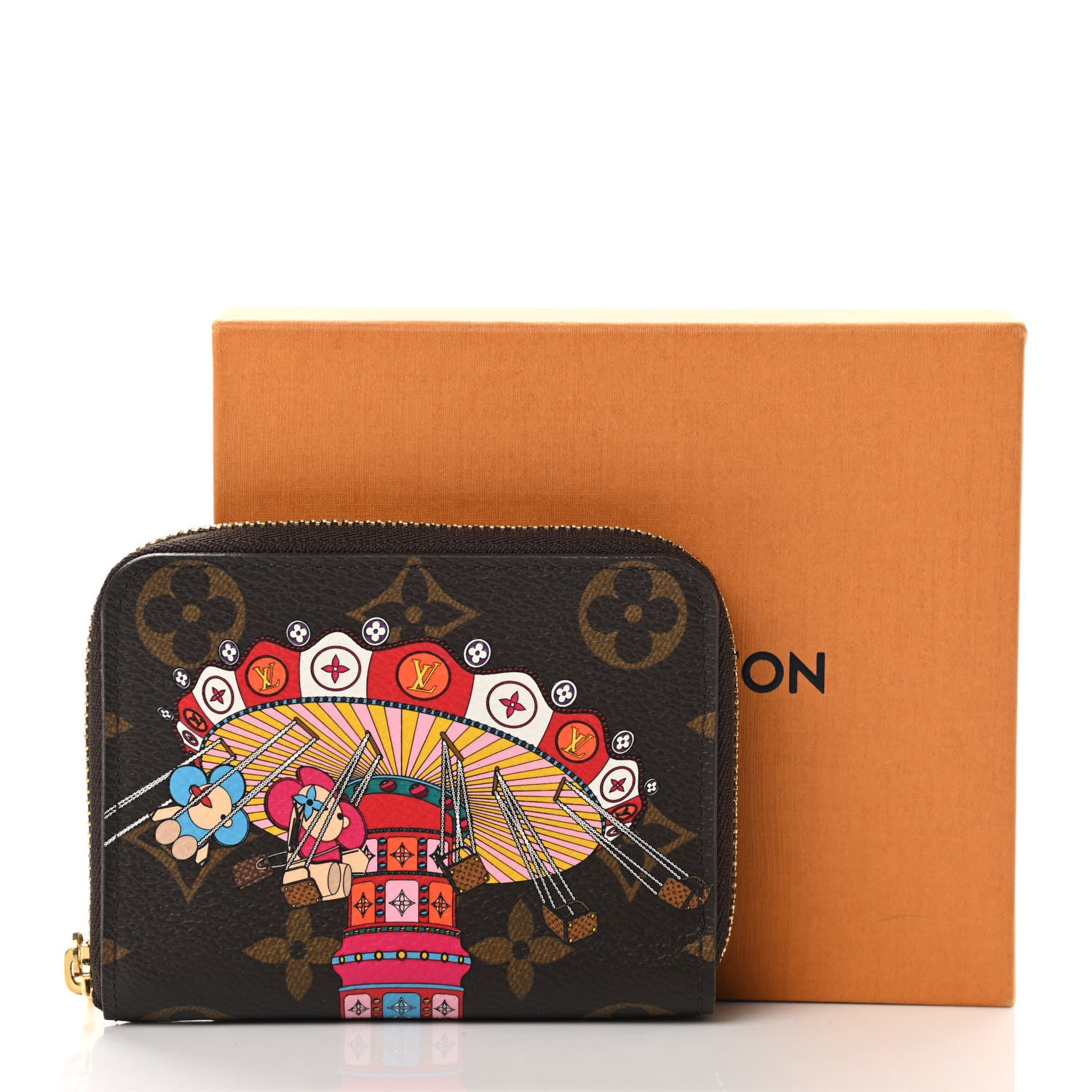 Louis Vuitton Monogram 2020 Christmas Animation Swing Ride Zippy Coin Purse Pink Poppy 8 of 8